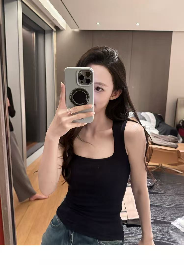 小也  特 美雅碧羊绒  无缝二合一  带胸垫  背心