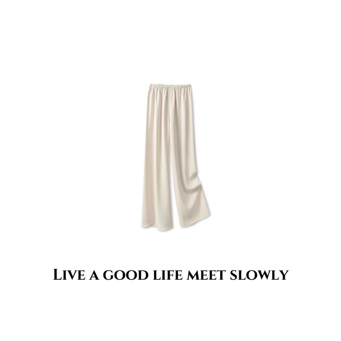 轻奢女士时尚简约百搭直筒裤