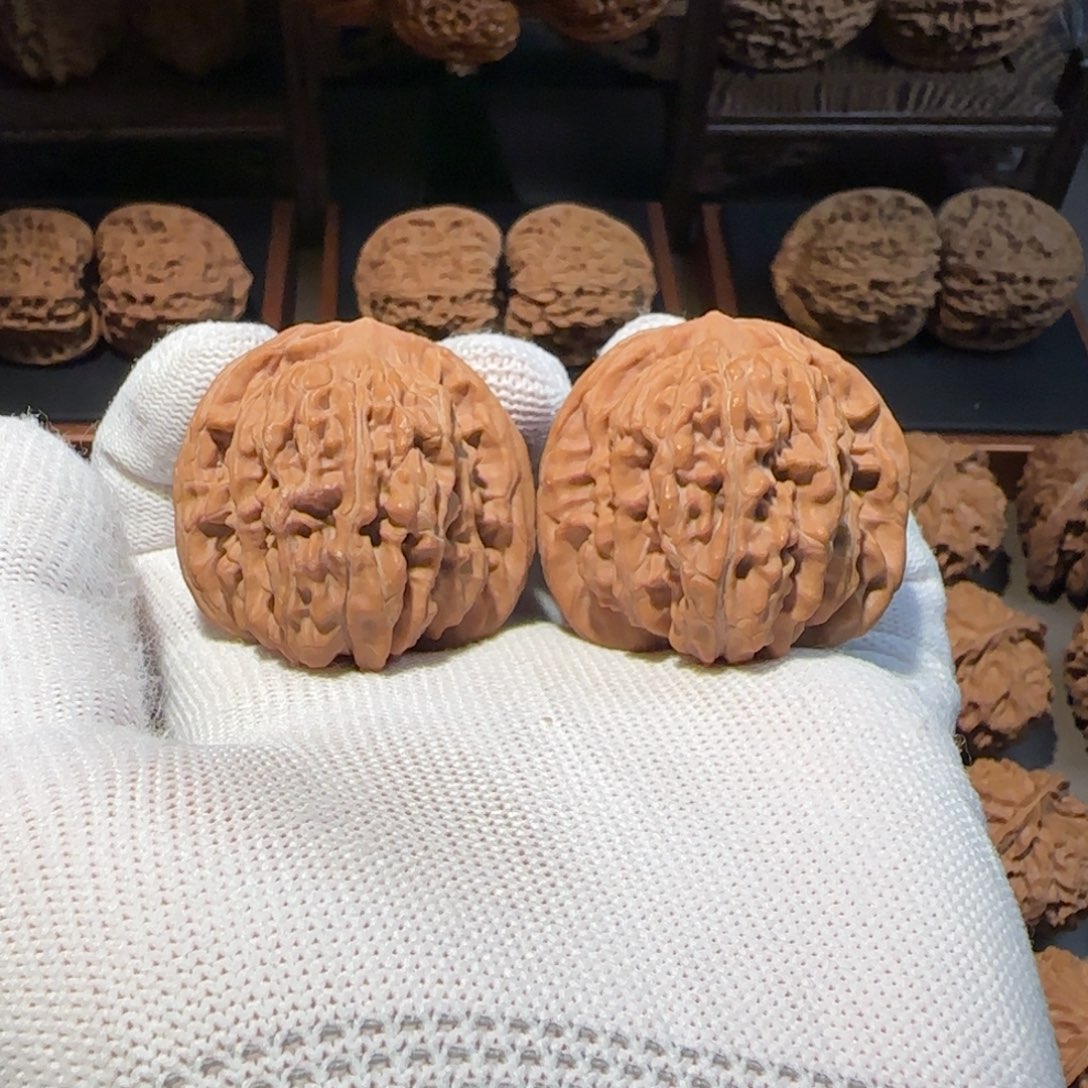 文玩核桃把件42尺全品四座楼