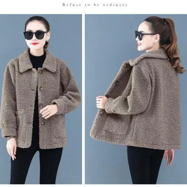 B264新款仿上衣中年妈妈春秋装外套女时尚2025百搭休闲