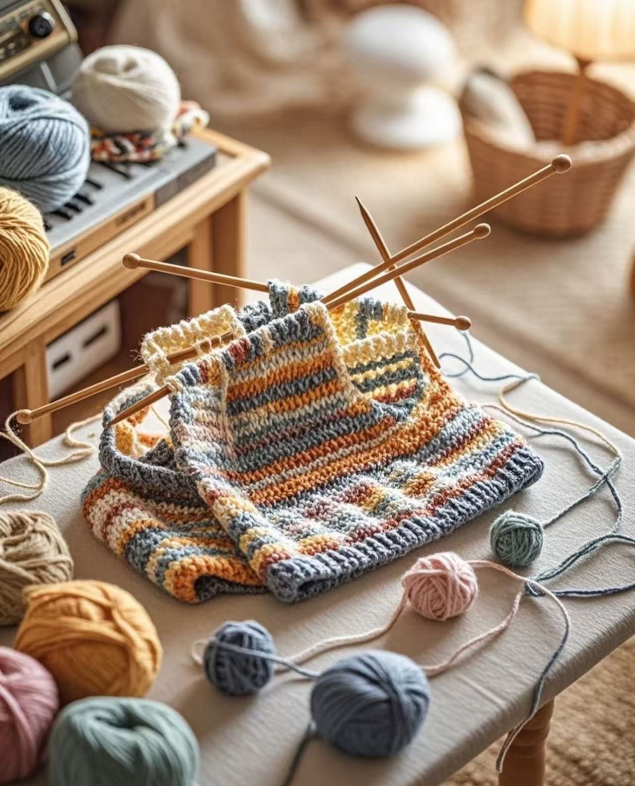 毛线手工编织直播间美线毛线