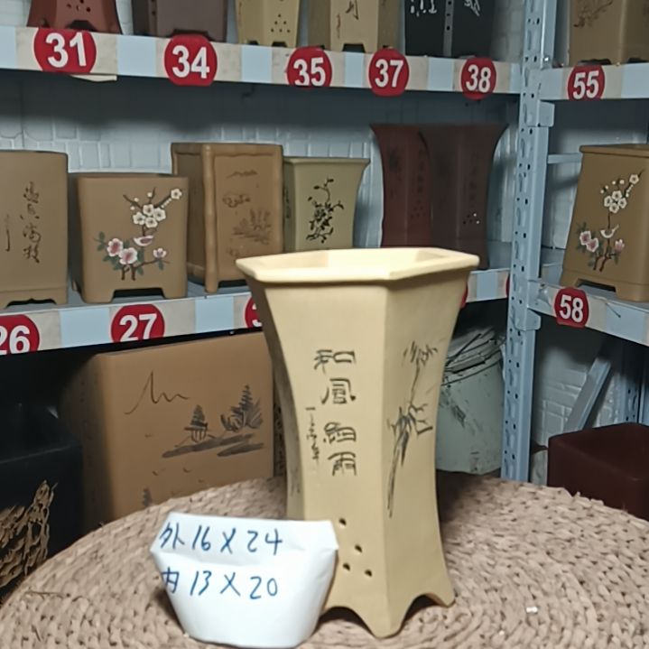 红陶多肉花盆#紫砂阳盆景陶瓷#