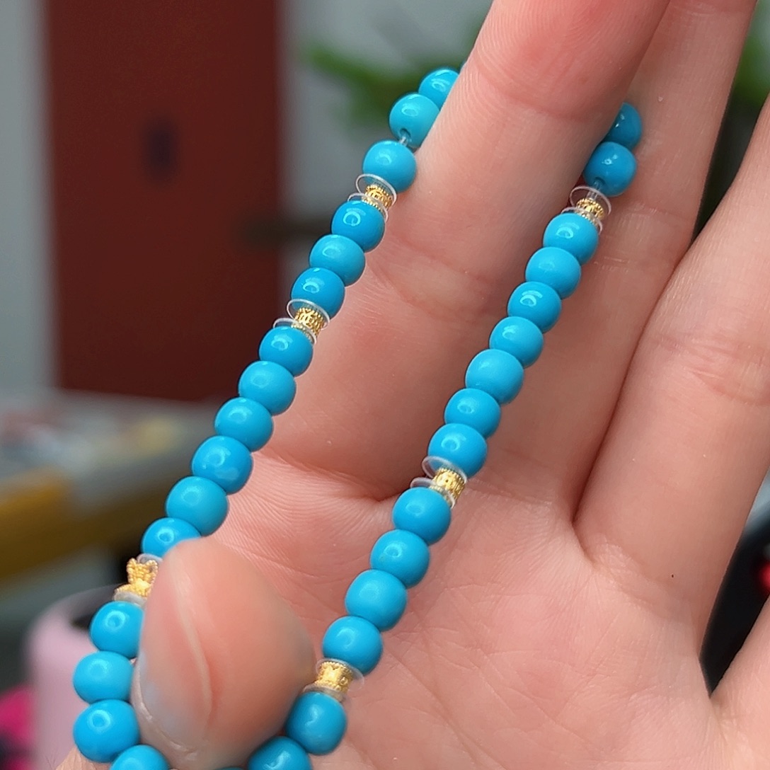 绿松石珠宝奇石18K金镶嵌