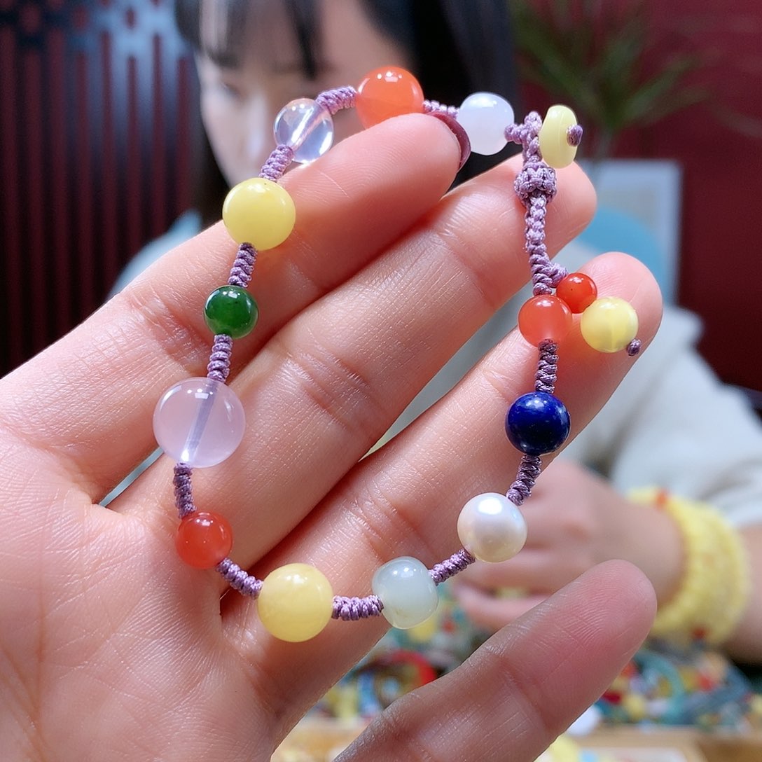 琥珀手链未镶嵌手绳