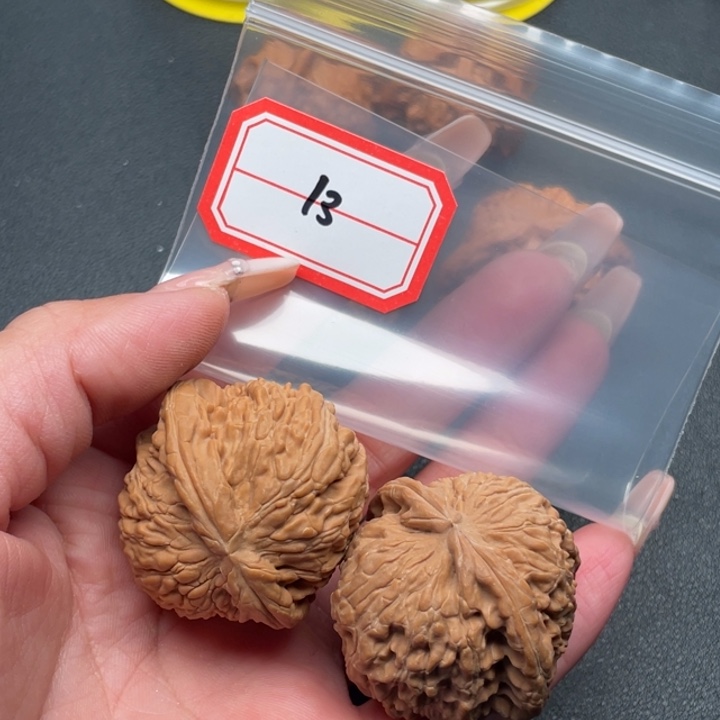 把件文玩核桃白狮子