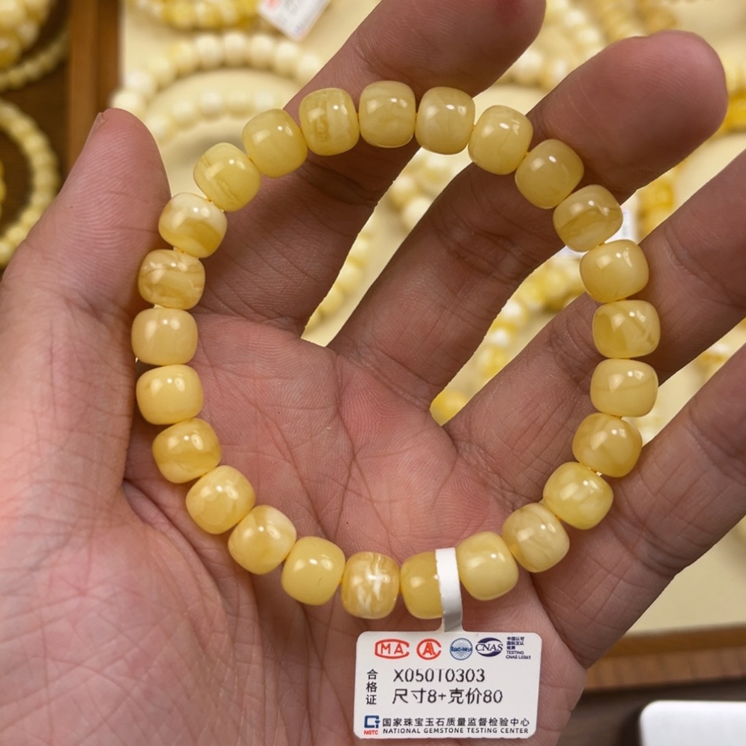 未镶嵌蜜蜡手链蜜蜡手串8.5mm