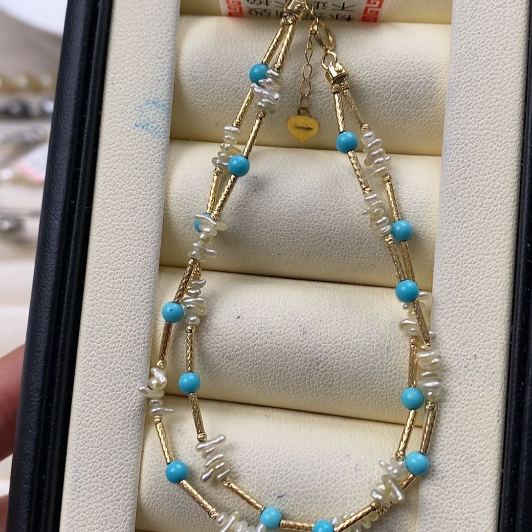 海水珍珠手绳18K金镶嵌