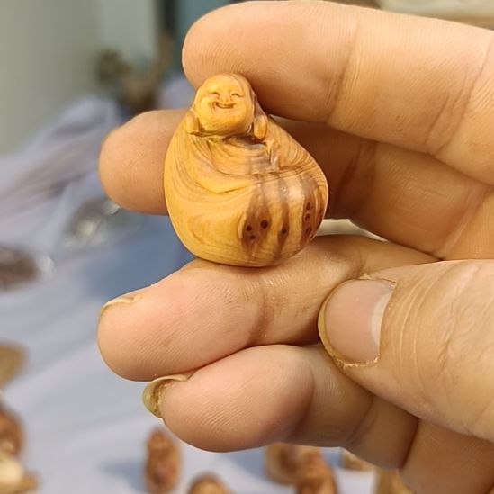 柏木（崖柏）太行崖柏笑佛手把件