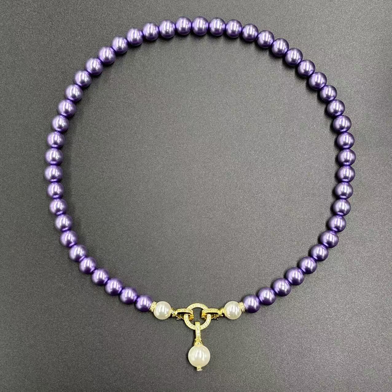 【符老板】x460-轻奢气质设计款薰衣草圆珠项链-赠礼盒