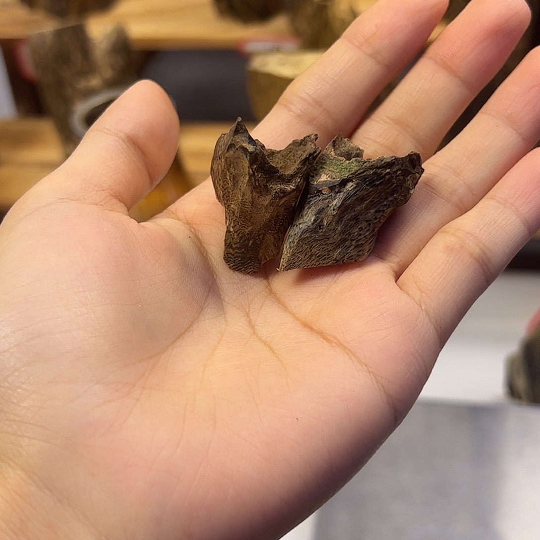 木质天然树丁 6克 一对可站立