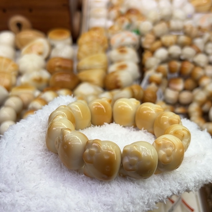 托****菩提根/象牙果把件62 象牙果原果雕刻炭烧kt 猫全品