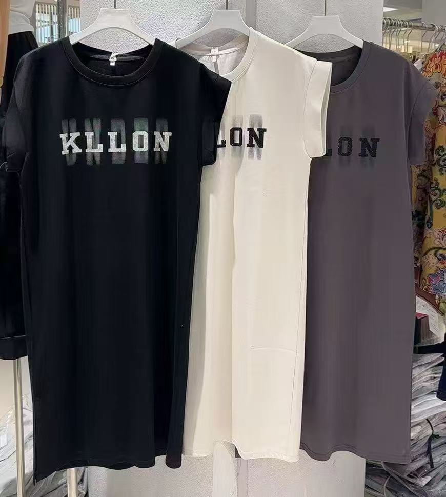 夏季新款洋气中长款t恤裙