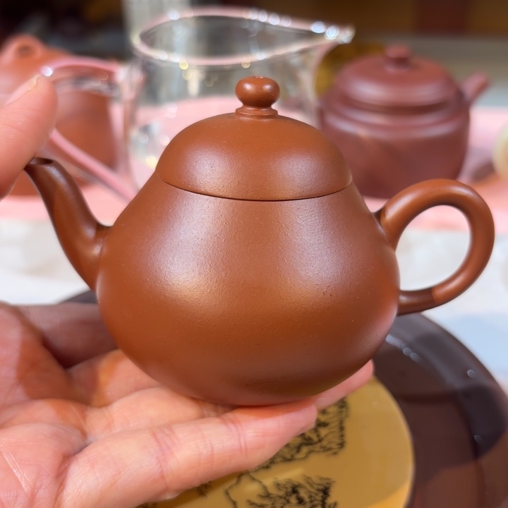 紫砂茶壶小红泥梨子150c c