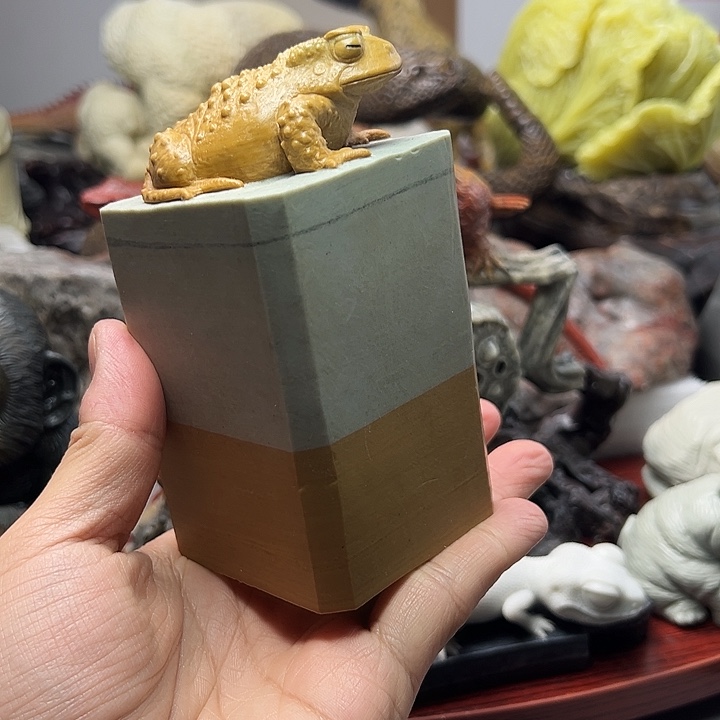 东北石松花石摆件