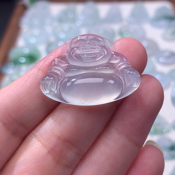 颈饰未镶嵌翡翠冰种佛公