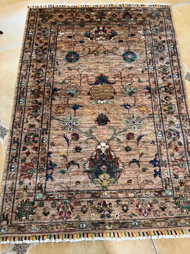 阿富汗手工羊毛地毯106 x149