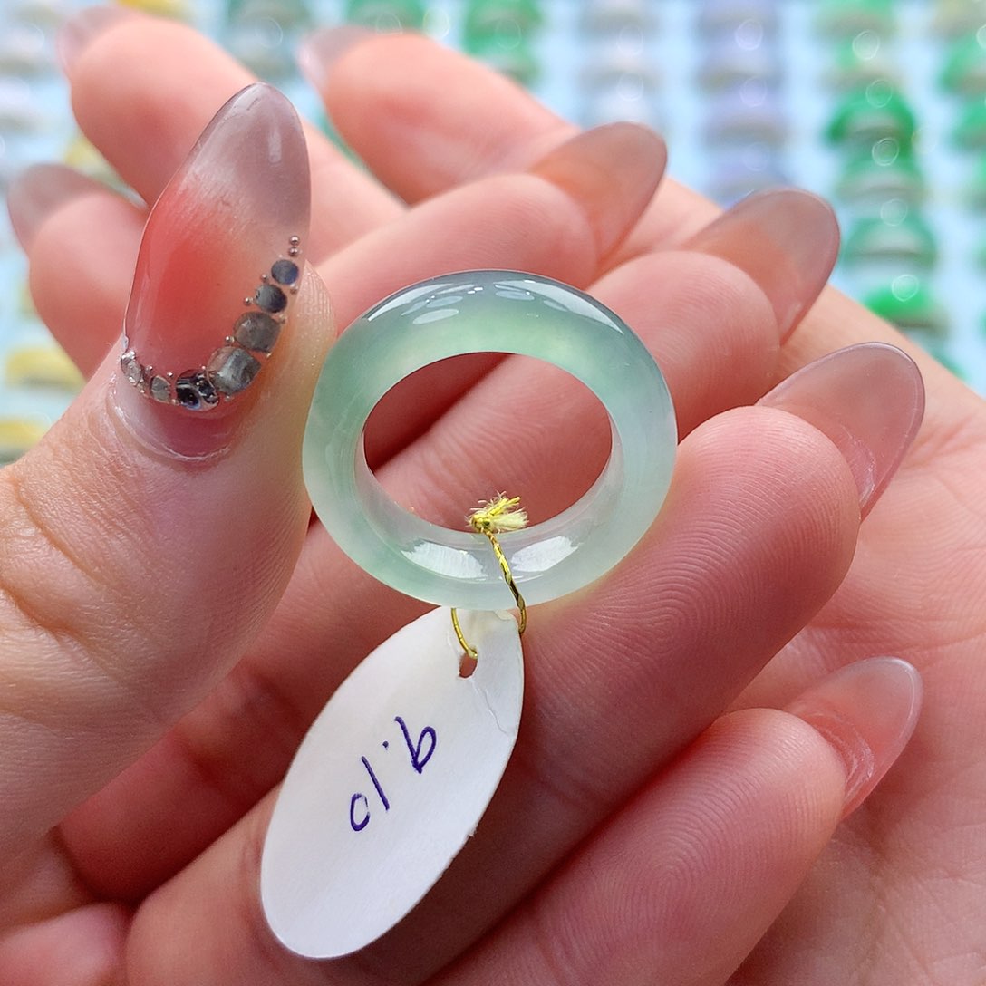 翡翠戒指未镶嵌9.10号