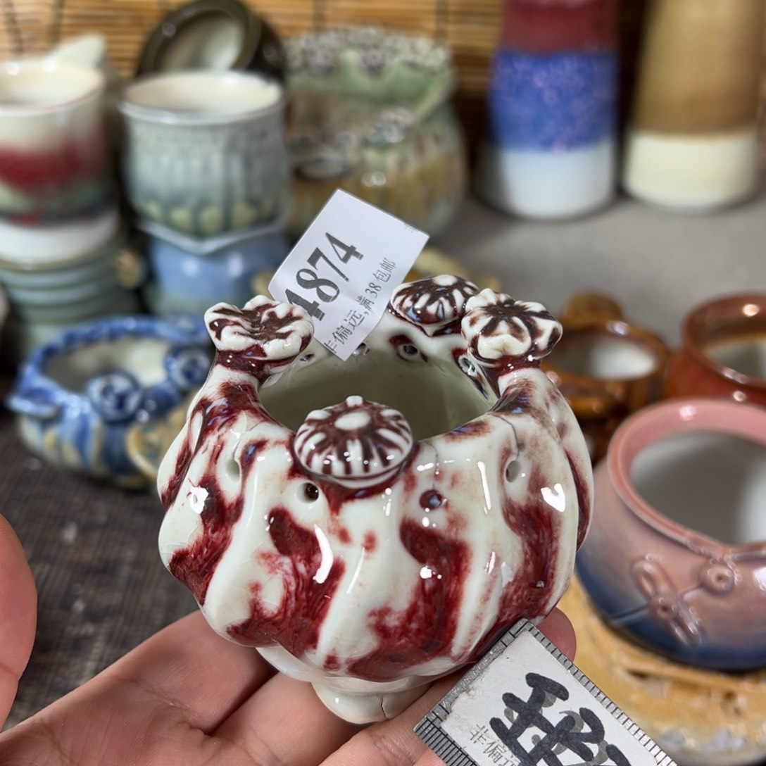 红陶景德镇手工花盆