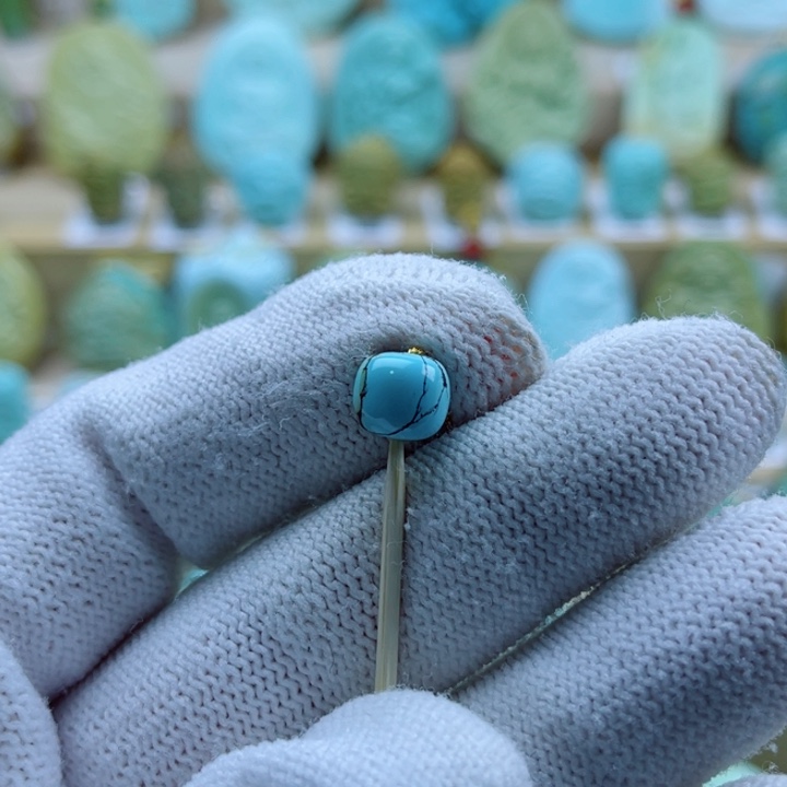 绿松石未镶嵌珠宝奇石8+mm