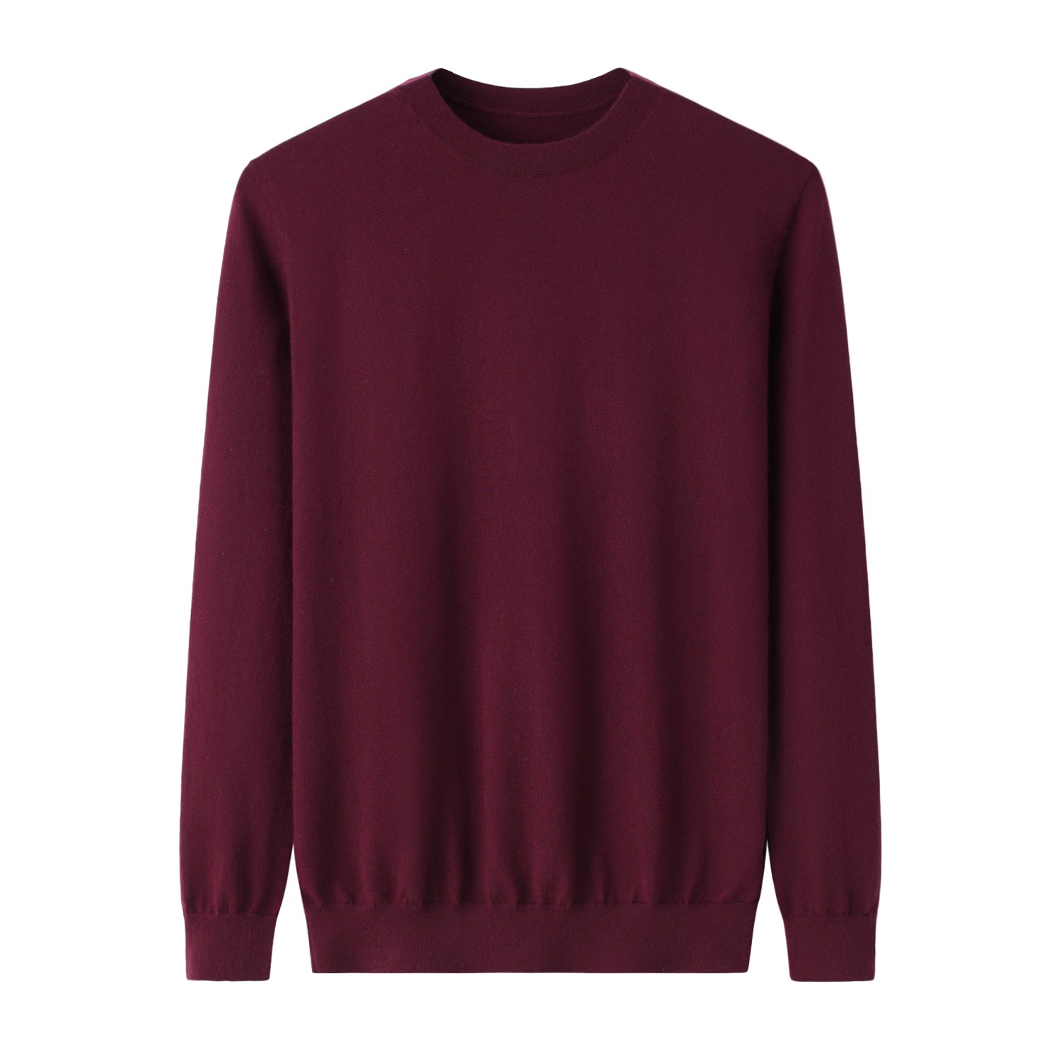 产地鄂尔多斯市精纺圆领男款100%山羊绒针织套头秋冬百搭山羊绒衫