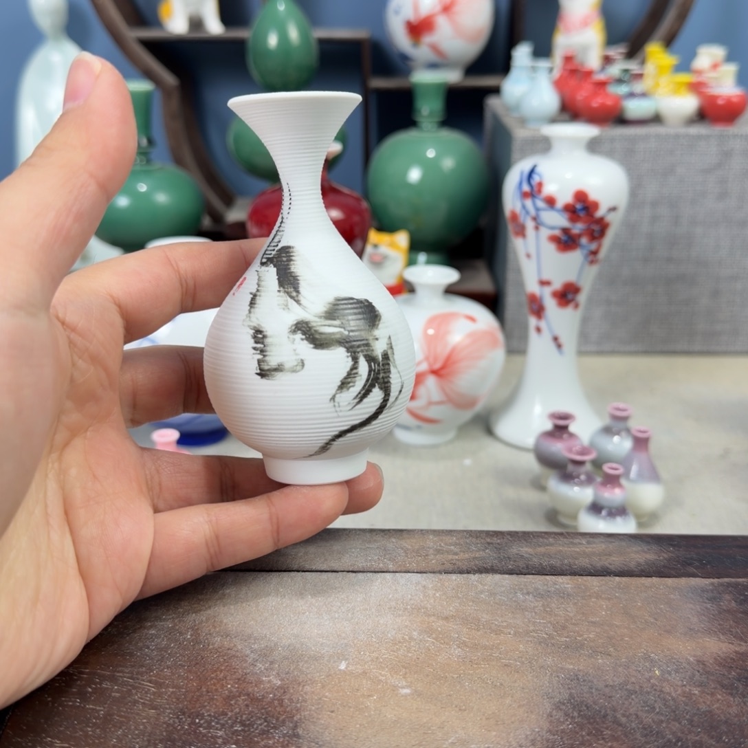 陶瓷手工小花器摆件