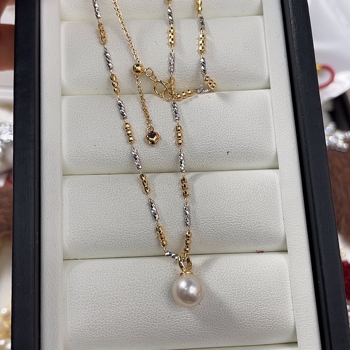 海水珍珠项链银S925镶嵌