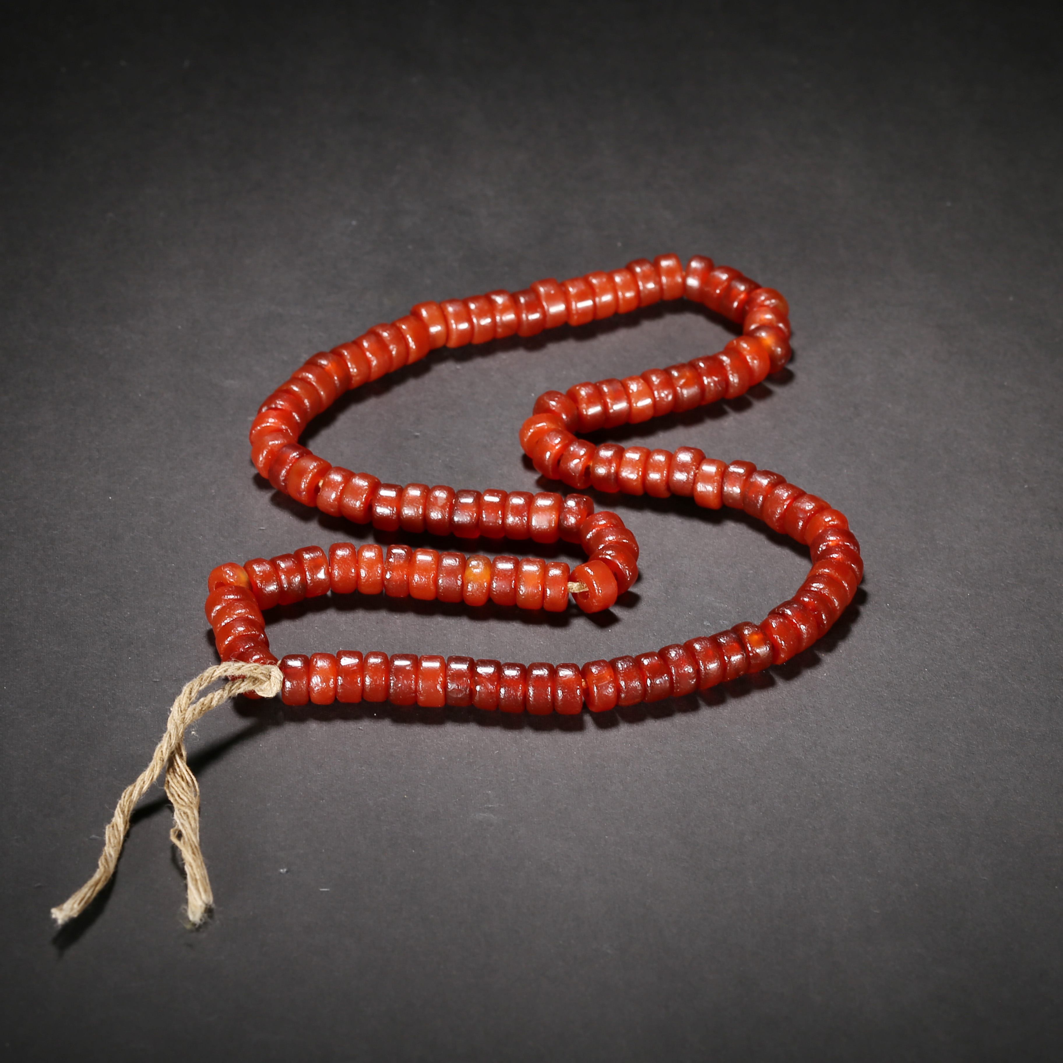 清代*剁珠红玛瑙串饰/03MJ4251/玛瑙【北京文博】