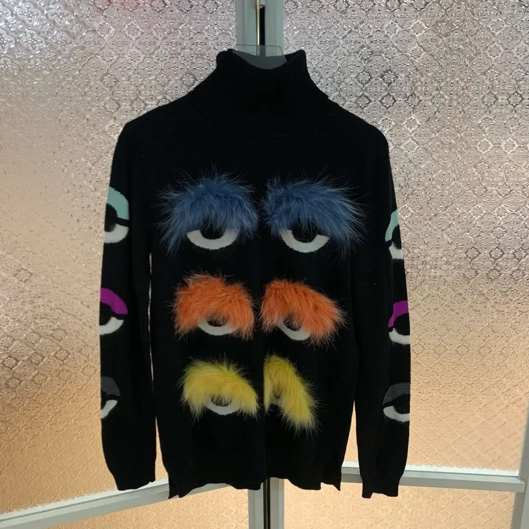 99新 FENDI/芬迪 小怪兽高领毛衣（40）