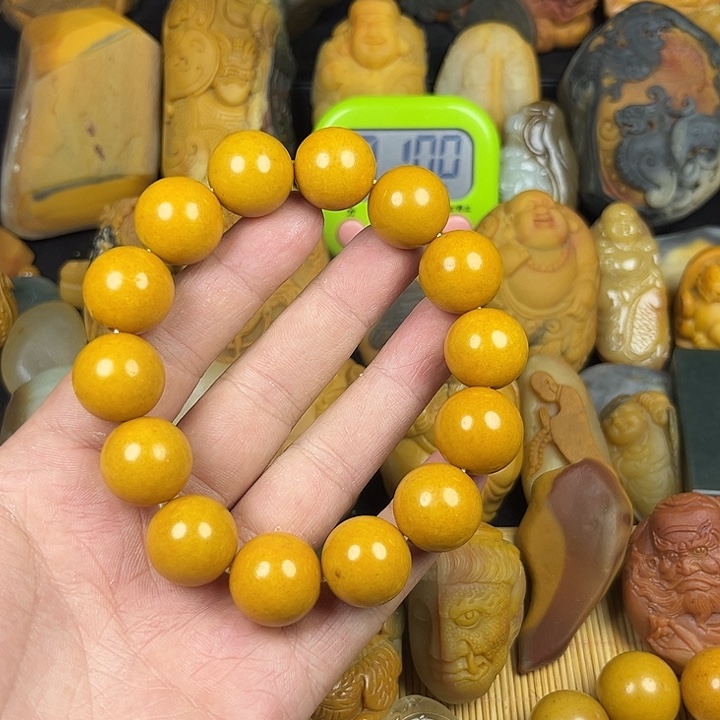 大***海石英质玉未镶嵌颈饰