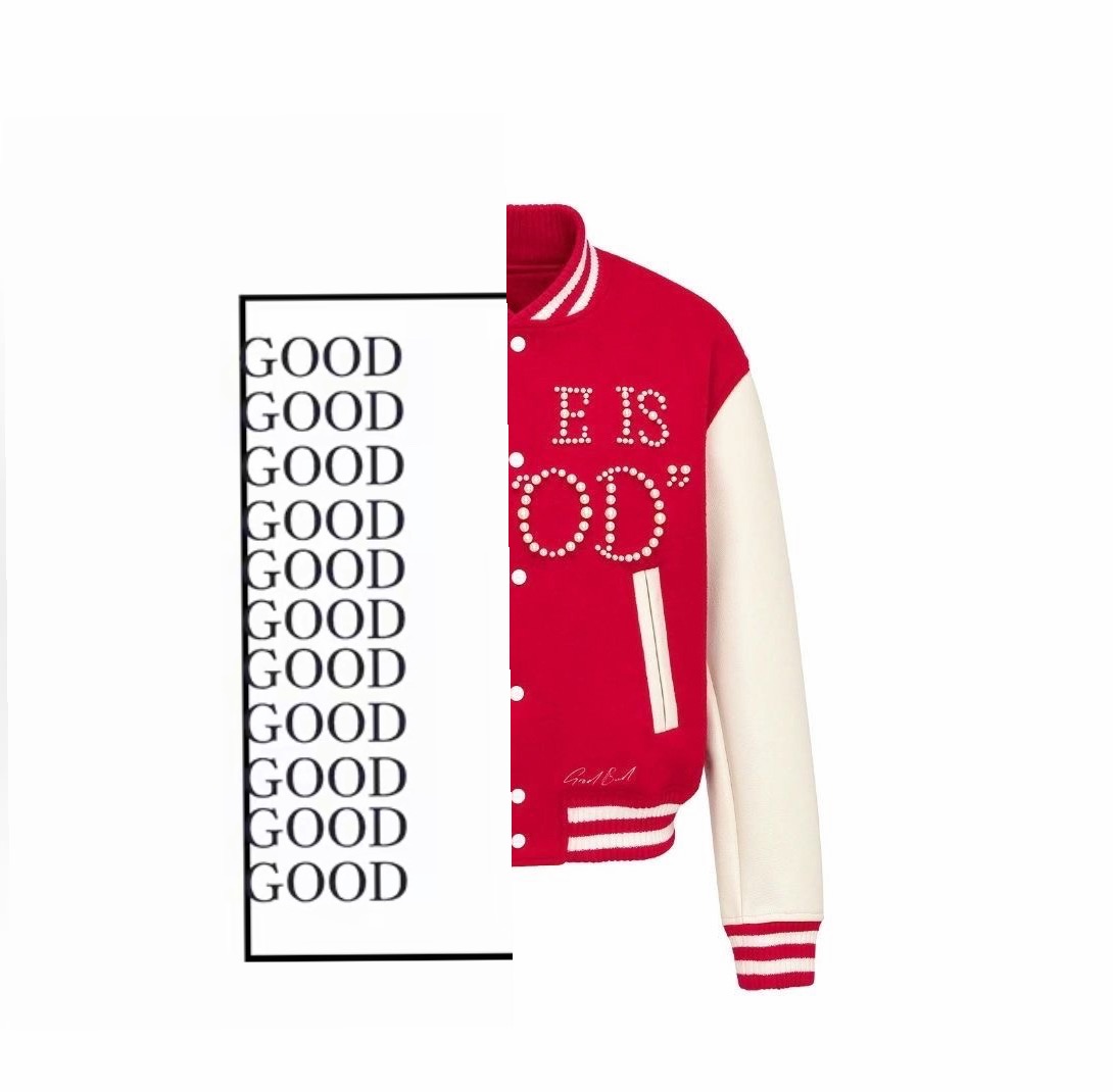 【GOD】谷德经典标语衬衫时尚高级美式拼色棒球服