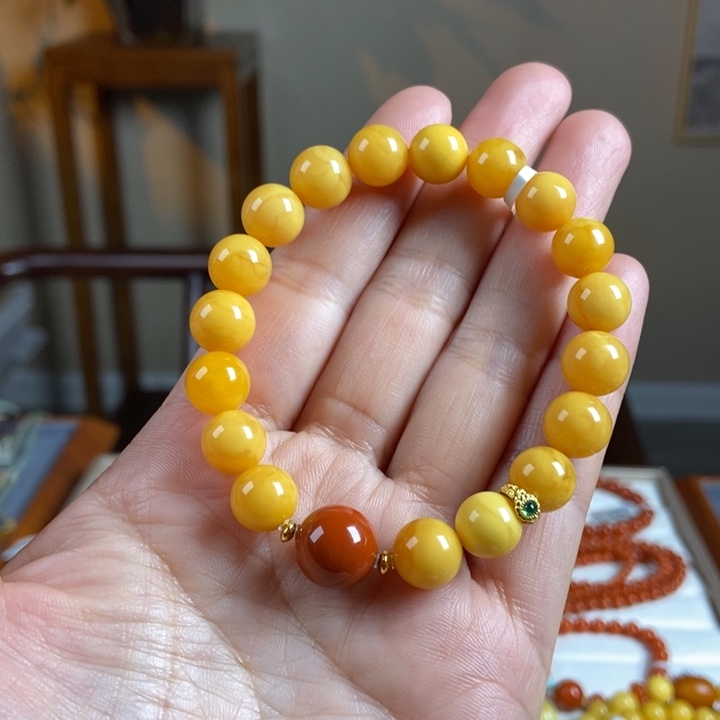 琥珀手链未镶嵌蜜蜡手串10