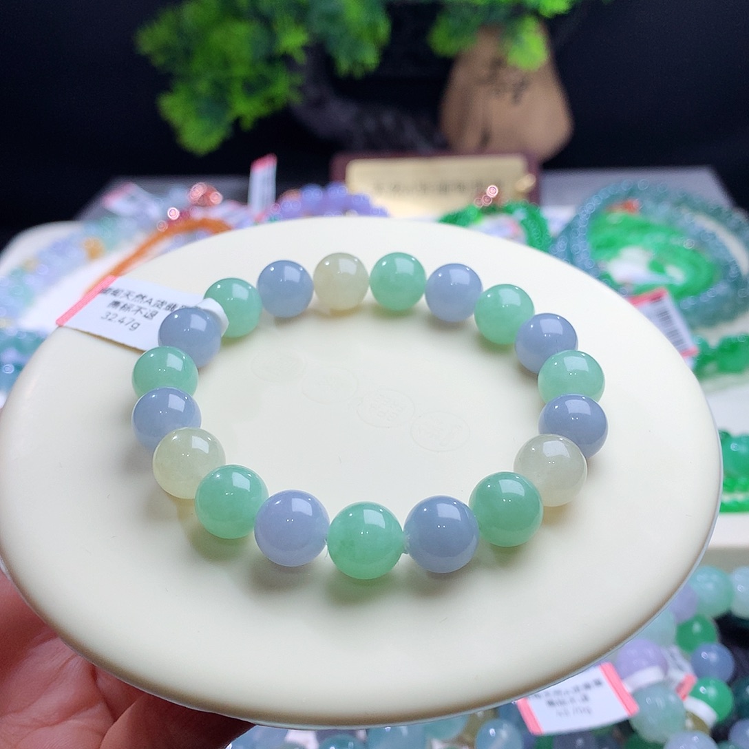 未镶嵌手串翡翠卡10mm