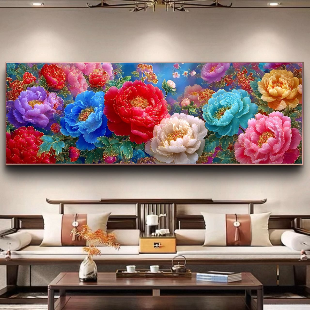 定制十字绣原创版权浮光跃金大格180*63没绣的f2732