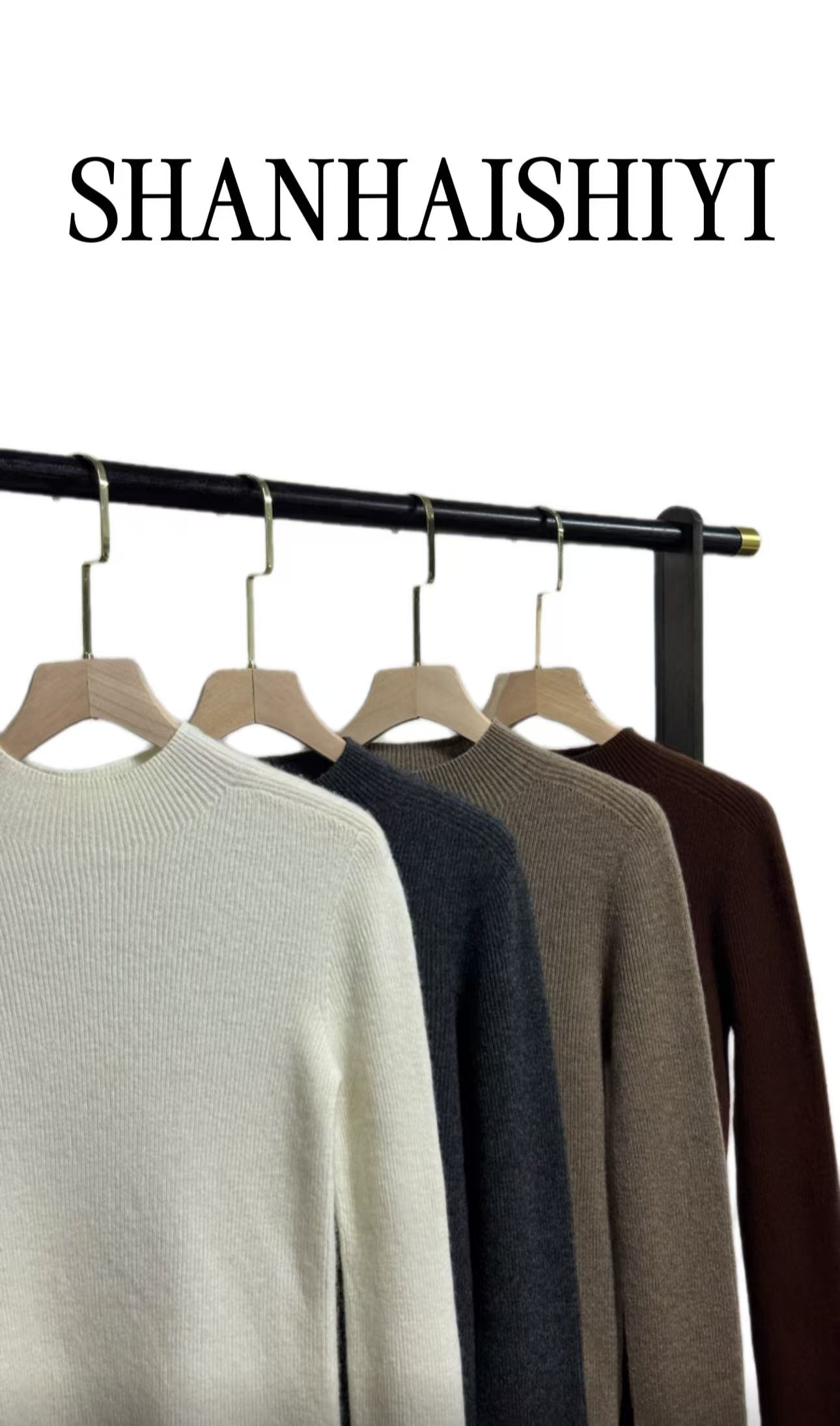 【山海拾遗】秋冬新款无缝针织羊毛半高领套头毛衣保暖百搭显瘦