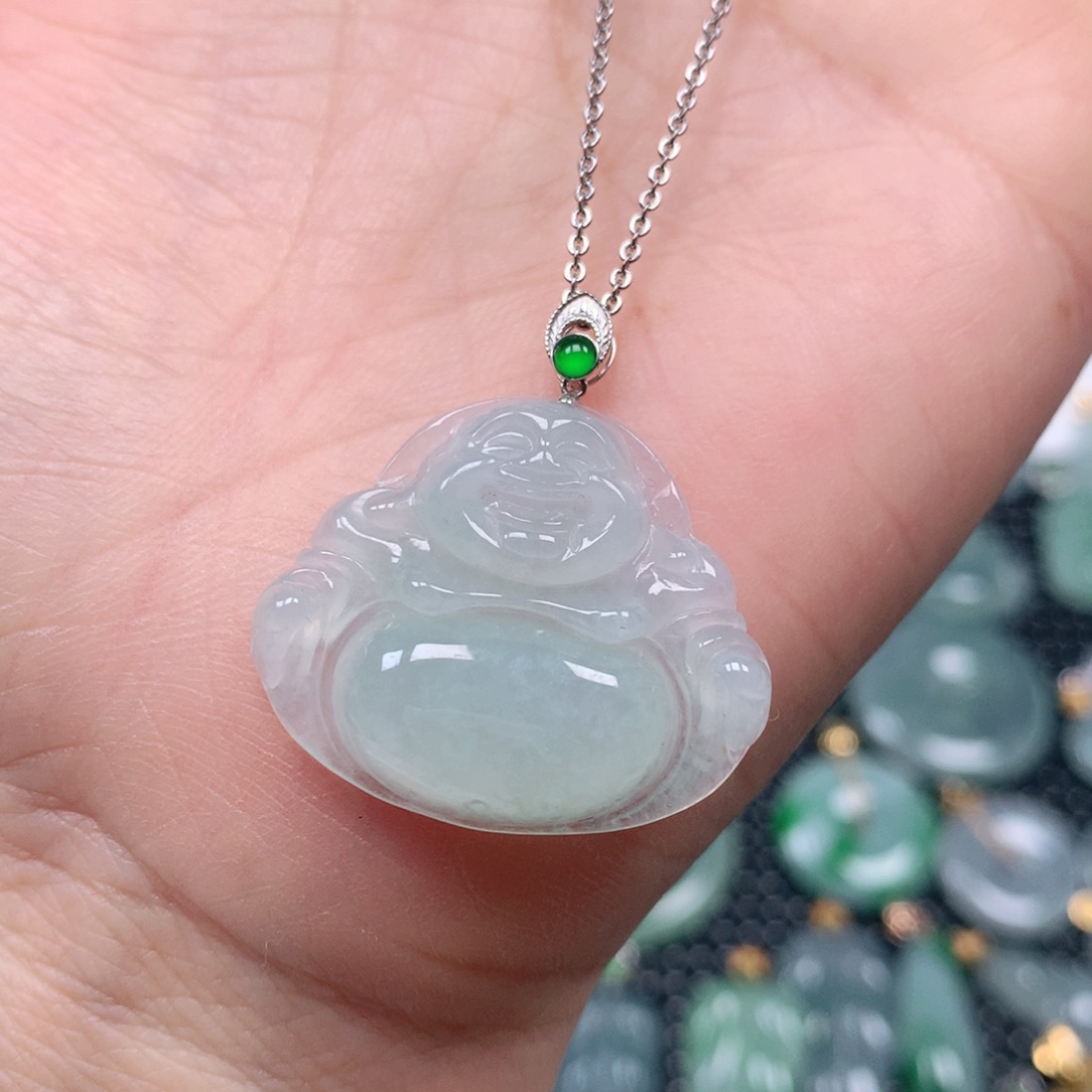 【闪购商品】翡翠吊坠(不含链)18K金镶嵌