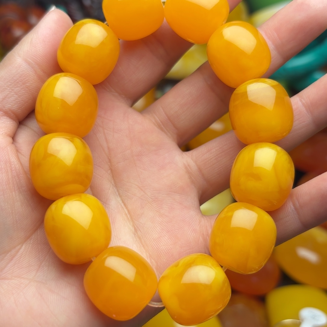 未镶嵌琥珀手链蜜蜡