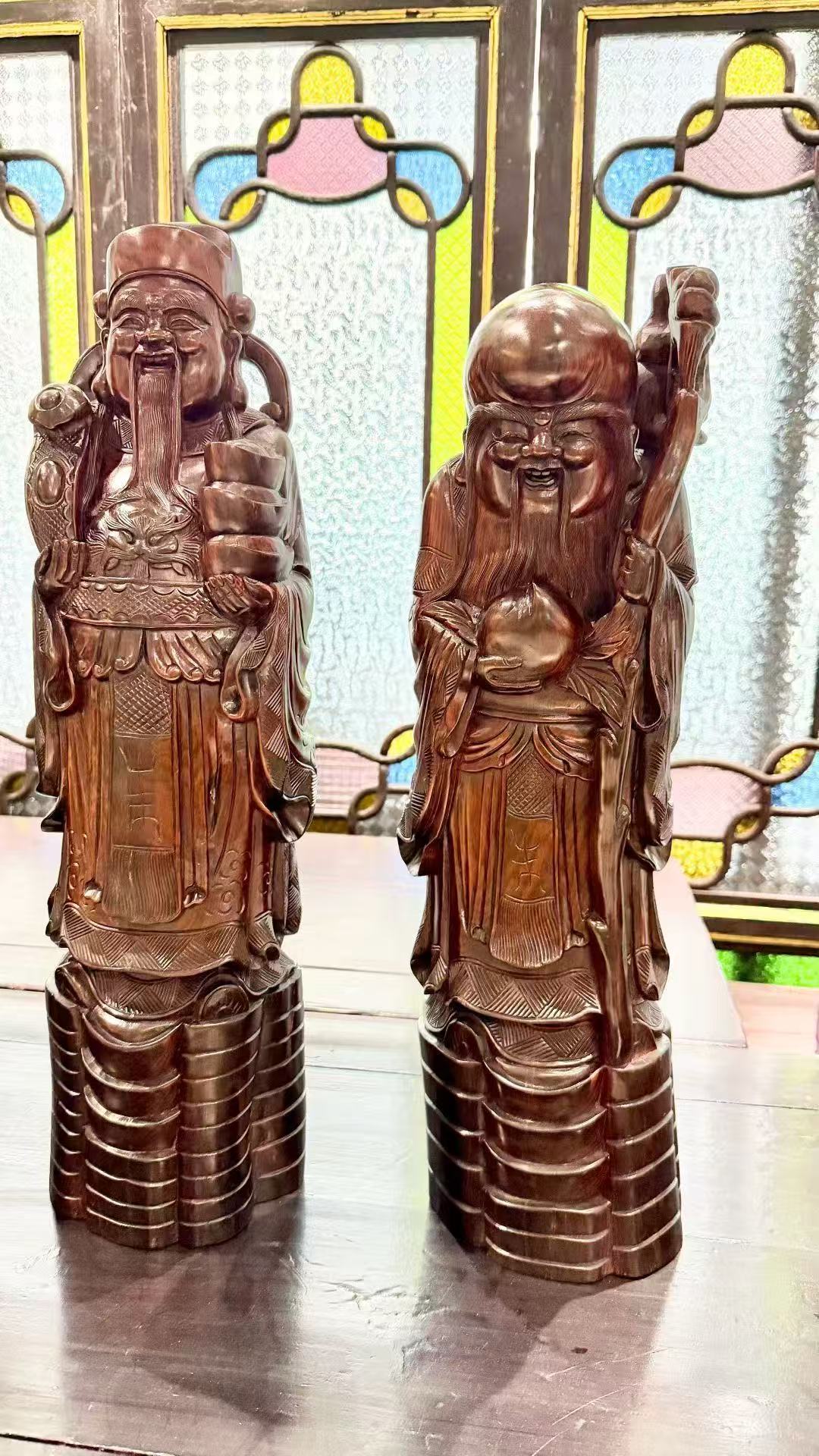实木精品 福禄寿摆件