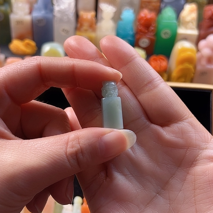 云南石印石?****?手工定制0.9厘米，蓝风九