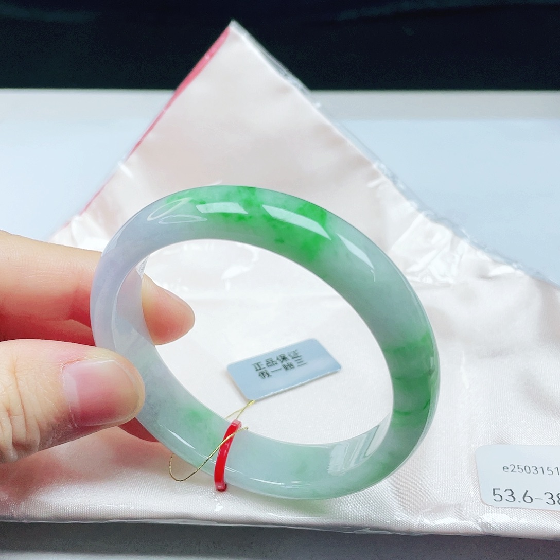 翡翠未镶嵌手镯53➕圈口