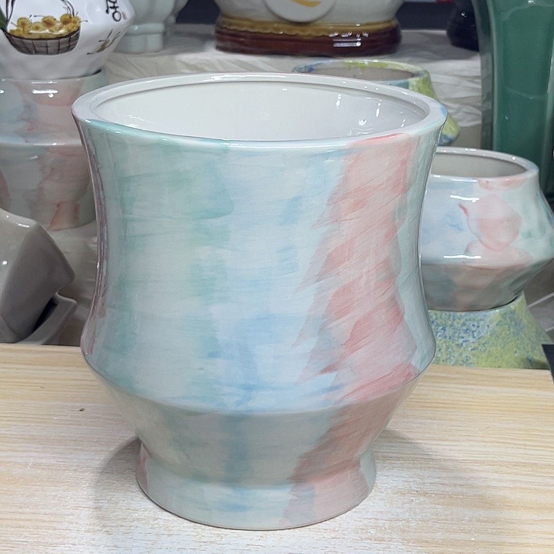 陶瓷绿植多肉微瑕花盆外口径：17*20