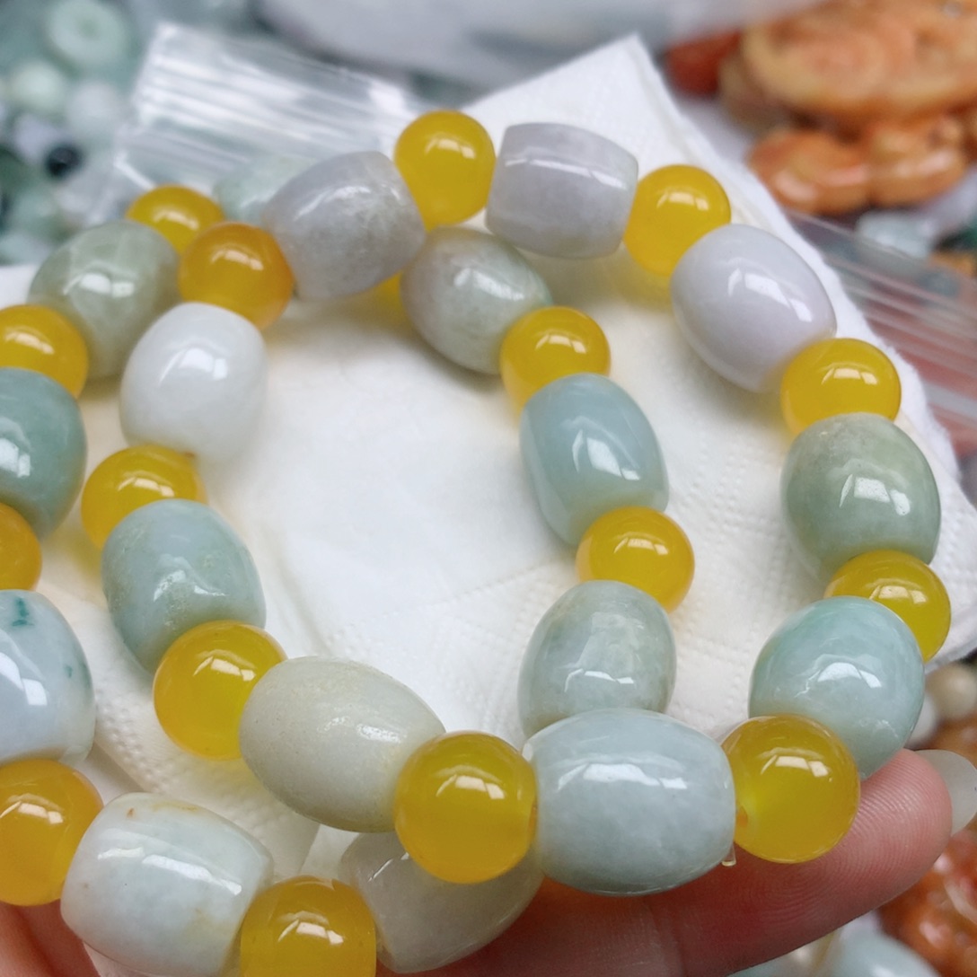 翡翠未镶嵌项链翡翠珠