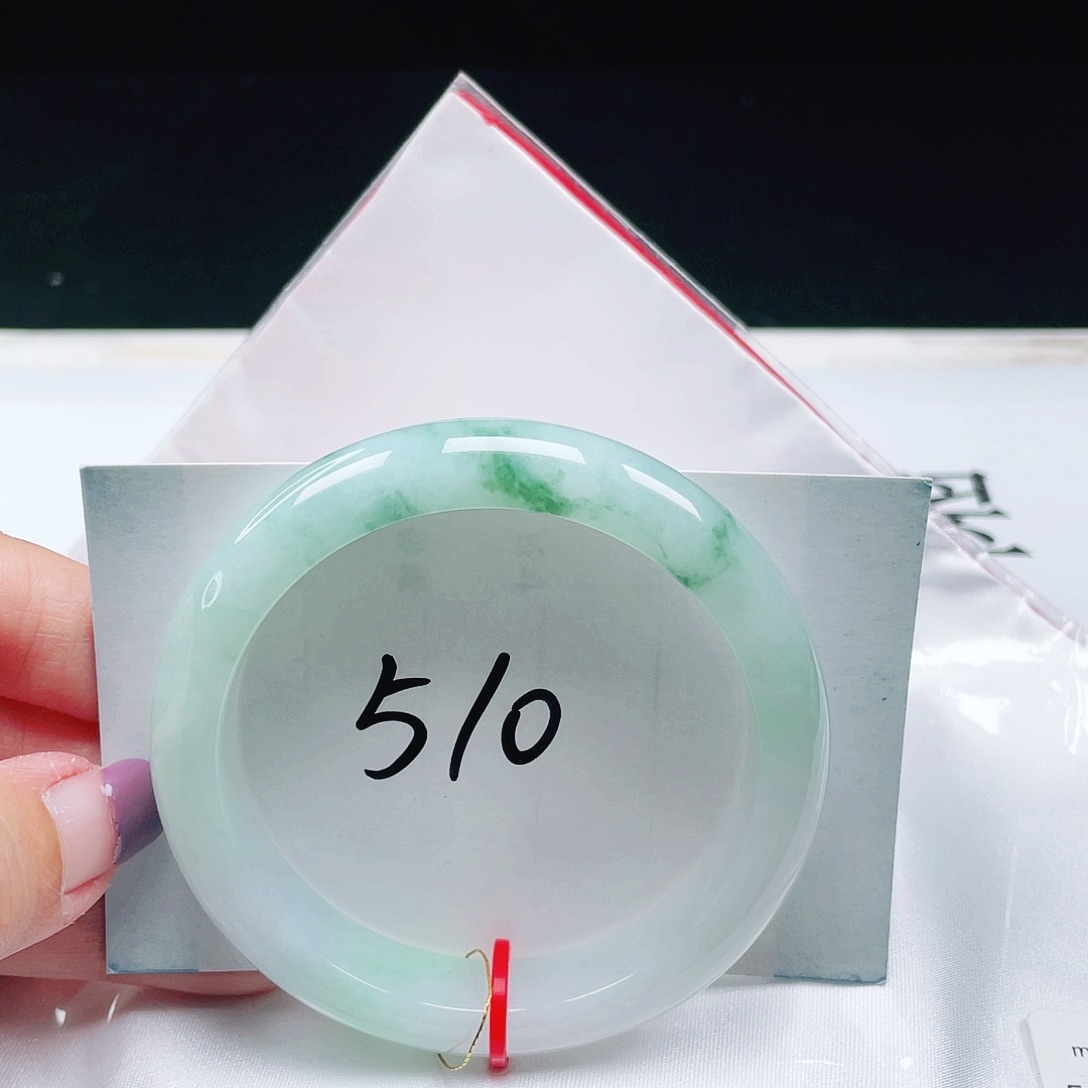 翡翠未镶嵌手镯缅甸翡翠56+