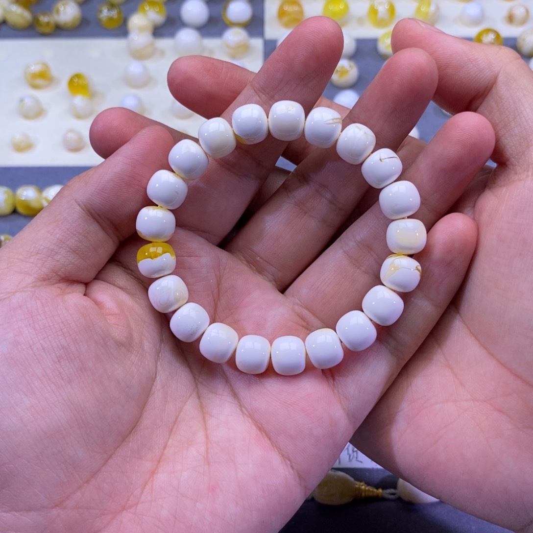 琥珀珠宝奇石未镶嵌10mm