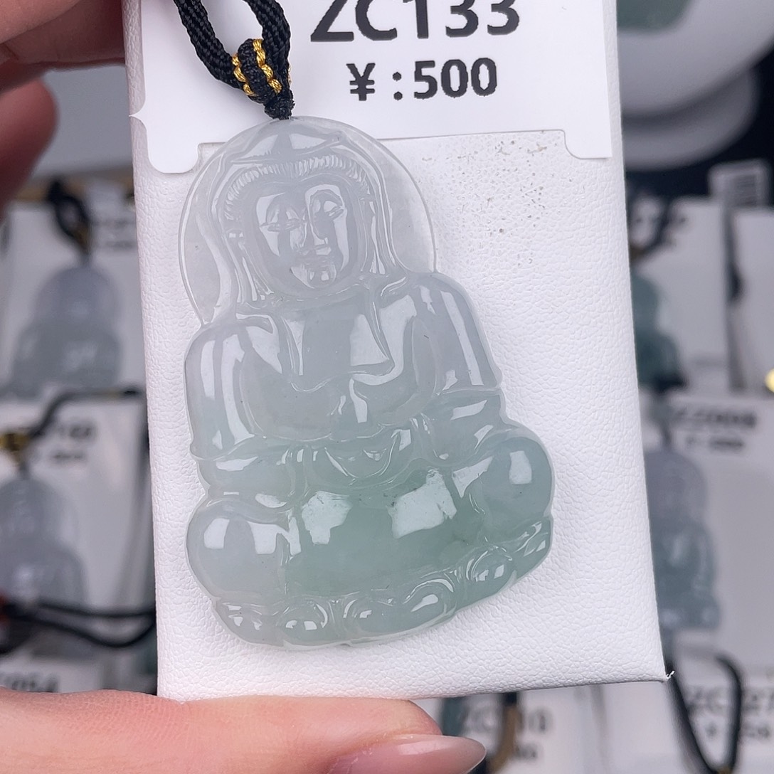 翡翠未镶嵌颈饰zc133