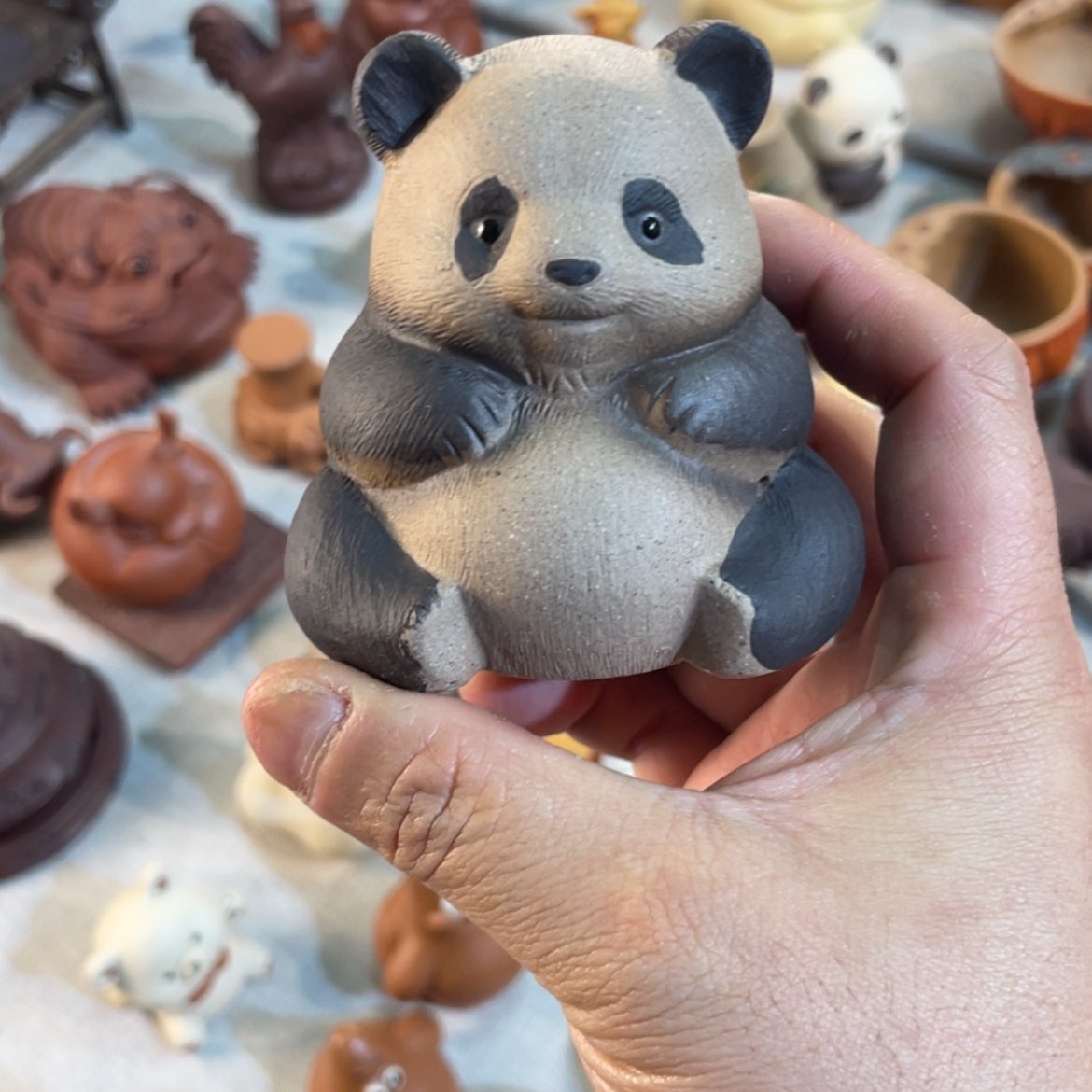 【闪购商品】紫砂茶宠三号熊猫