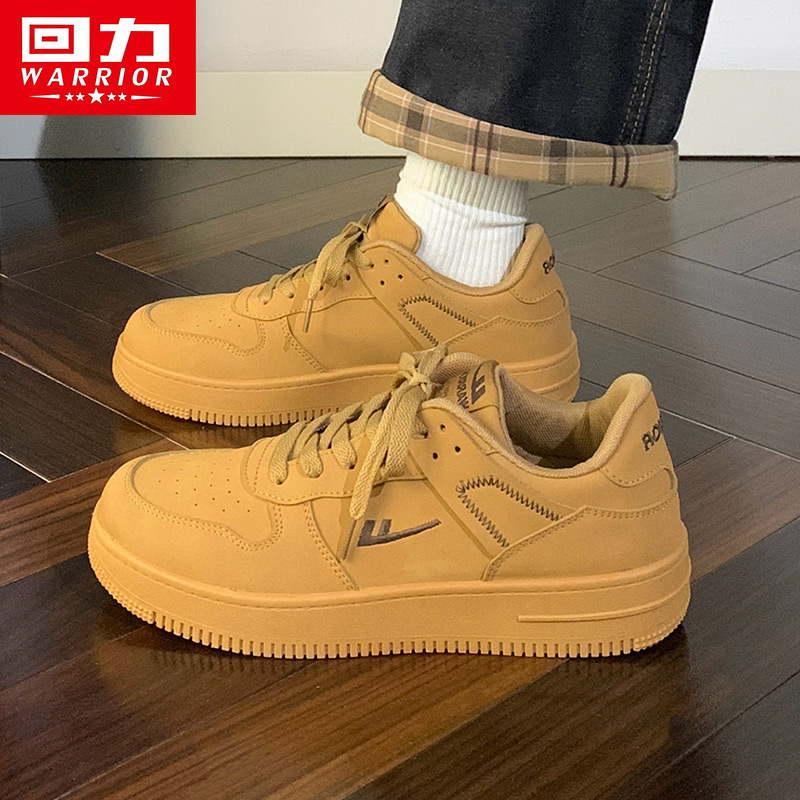 回力男鞋ins潮小麦色2026新款爆款百搭运动轻便情侣款休闲板鞋子商品图