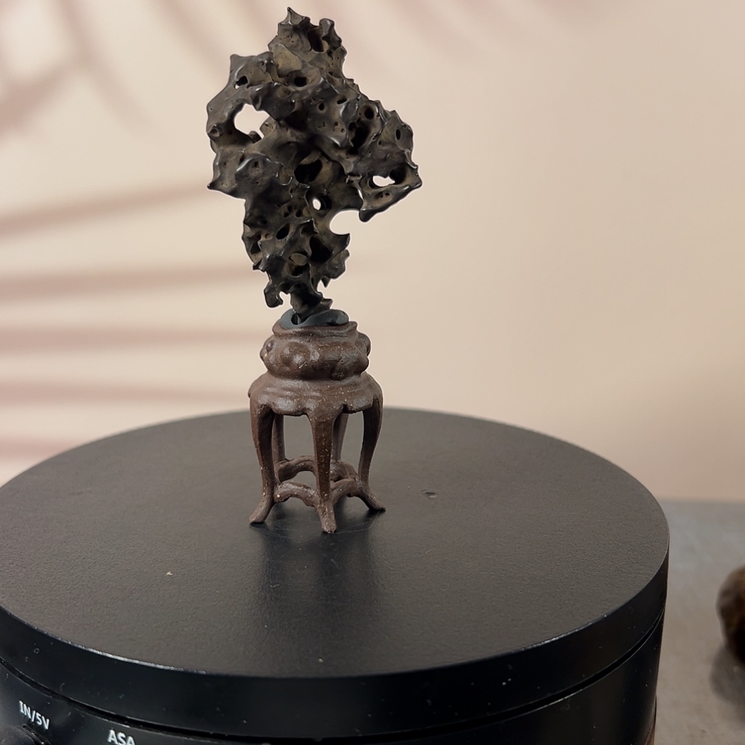 命***变紫泥太湖水石茶台摆件