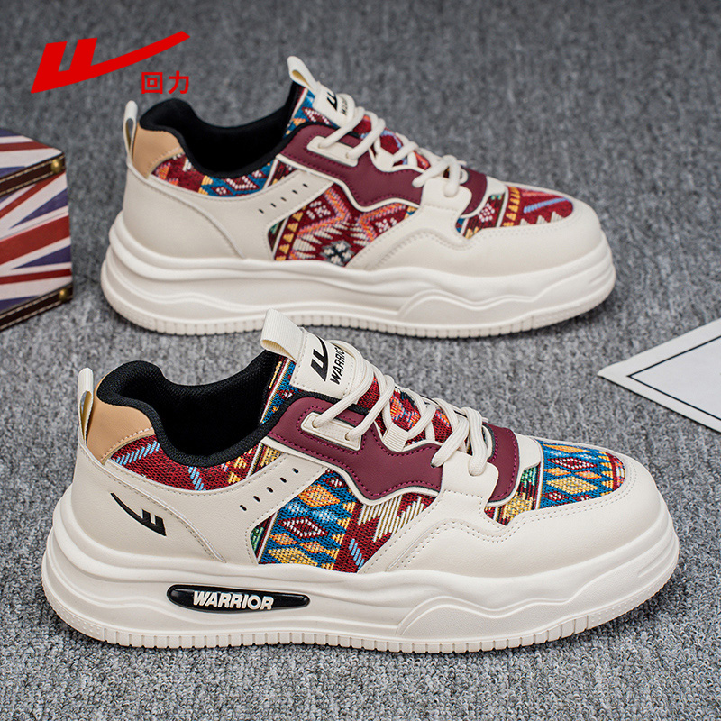 回力男鞋2025春季新款休闲运动板鞋潮男生小众原创刺绣爆款面包鞋