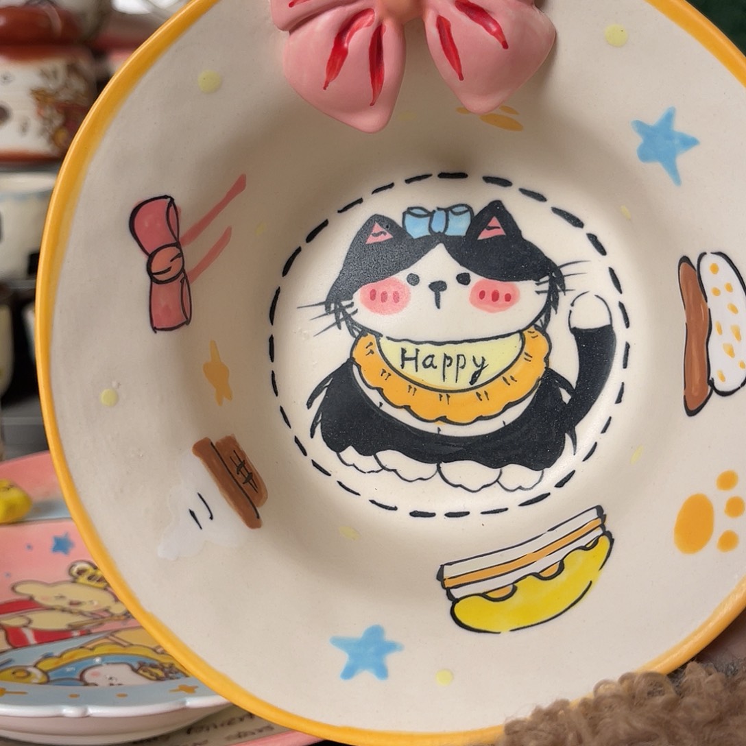 景德镇陶瓷可爱手绘杯