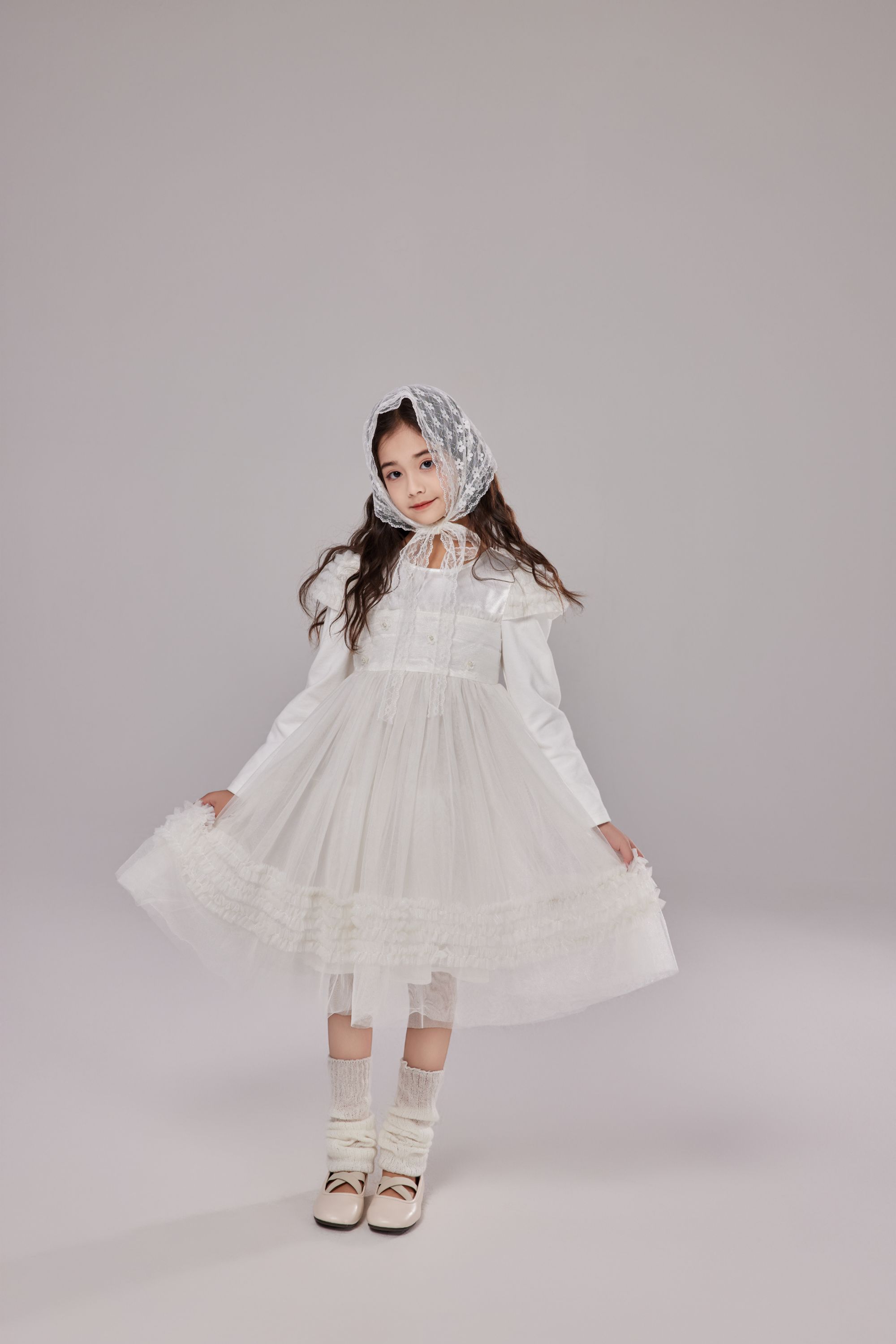 1632301妮可贝贝中女童礼服纱纱裙秋季少女风